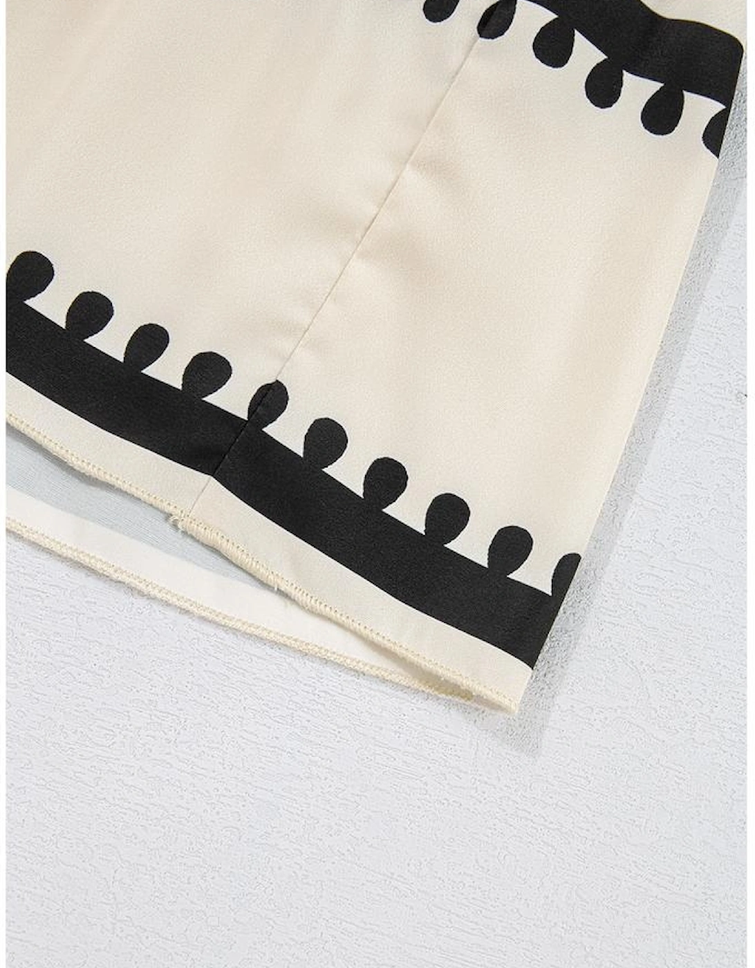 Beige Geometric Printed Sleeveless Hollowed Bowknot Back Mini Dress