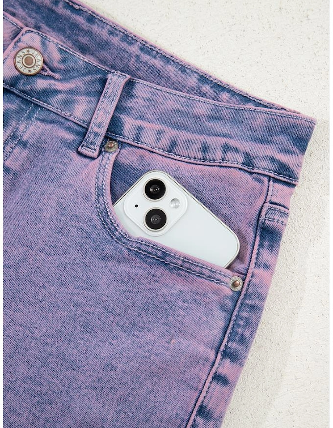 Orchid Petal Vintage Wash Frayed Hem Ankle-length Jeans