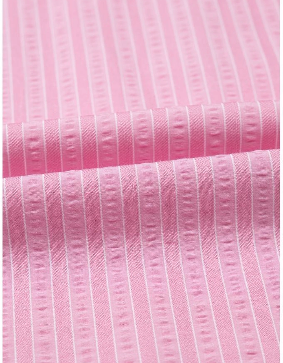 Pink Stripe V Neck Puff Short Sleeve Maxi Dress