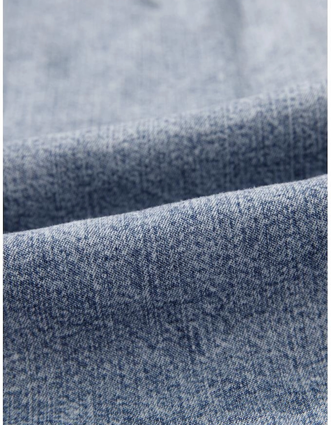 Ashleigh Blue Ruffled Shirred Neckline Sleeveless Denim Tank Top