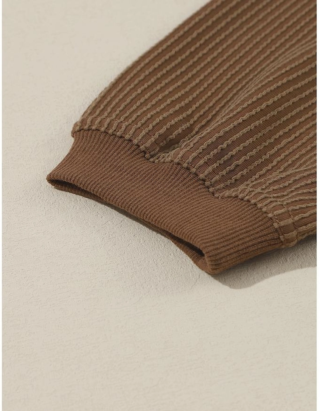 Khaki You Are Loved Print Corduroy Sweatshirt