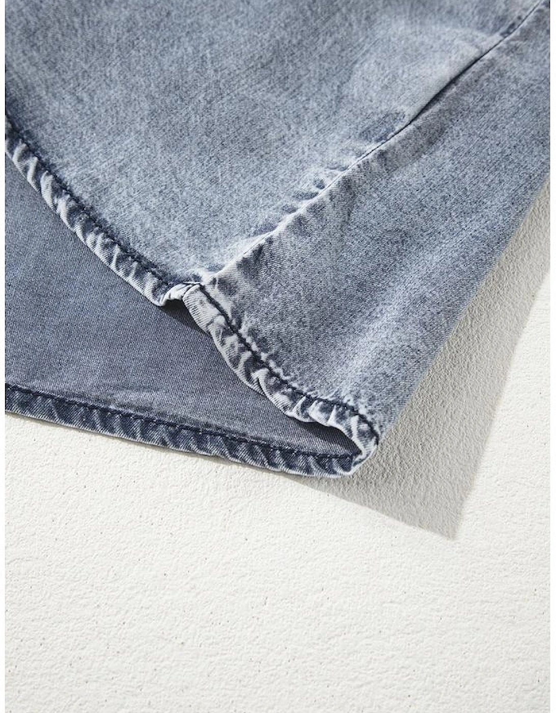 Ashleigh Blue Ruffled Shirred Neckline Sleeveless Denim Tank Top