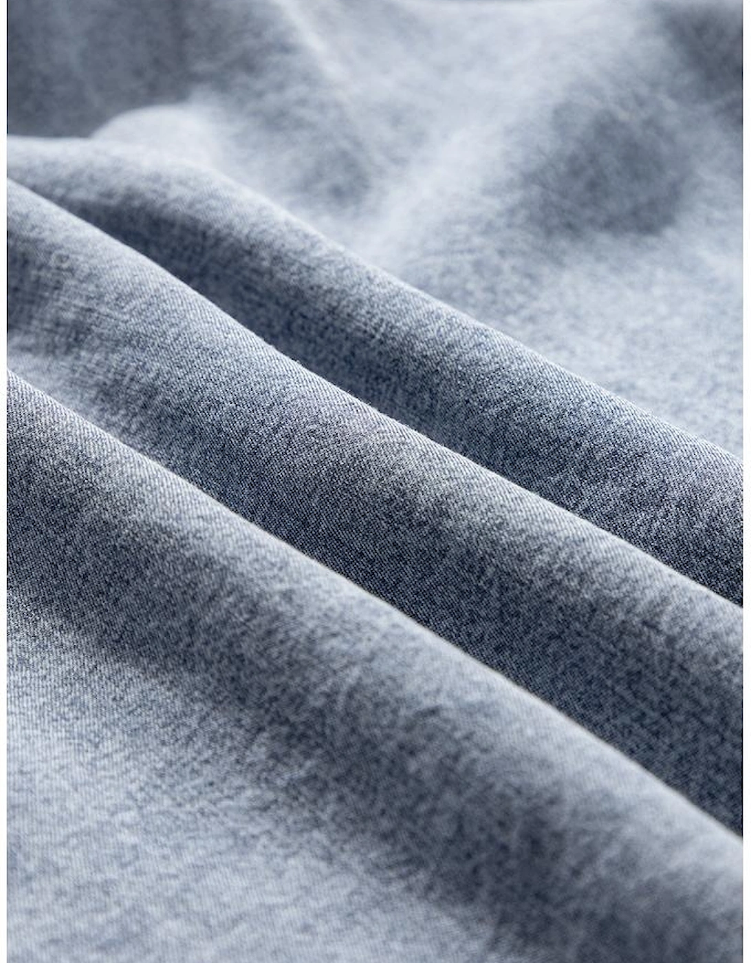 Ashleigh Blue Ruffled Shirred Neckline Sleeveless Denim Tank Top