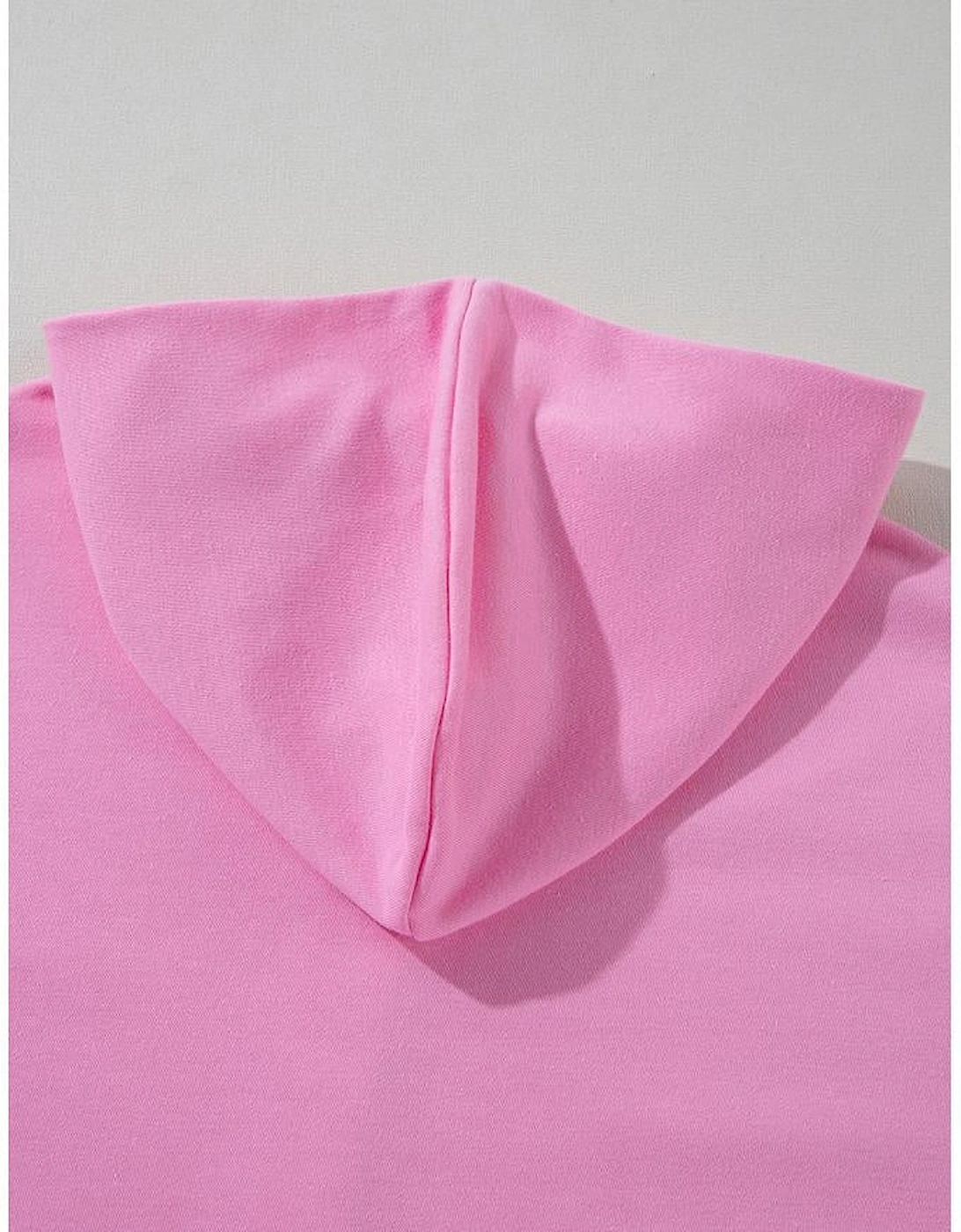 Bonbon Half Zipper Kangaroo Pocket Short Sleeve Hoodie