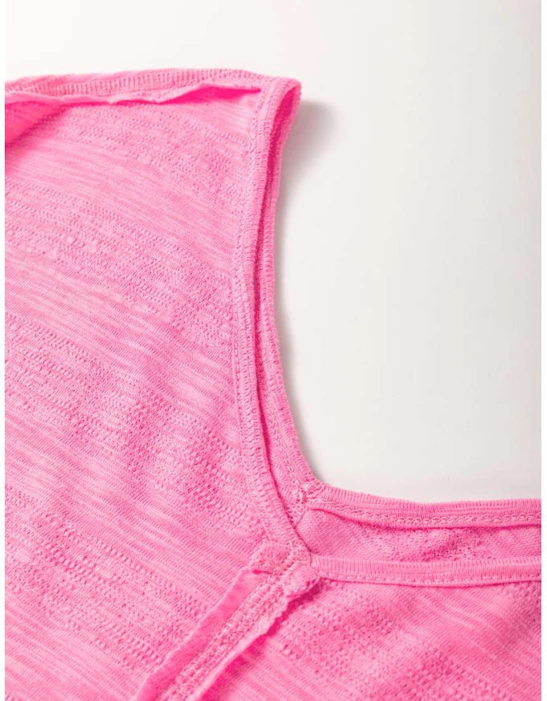 Sachet Pink Contrast Patchwork 3/4 Sleeve V Neck Loose Blouse