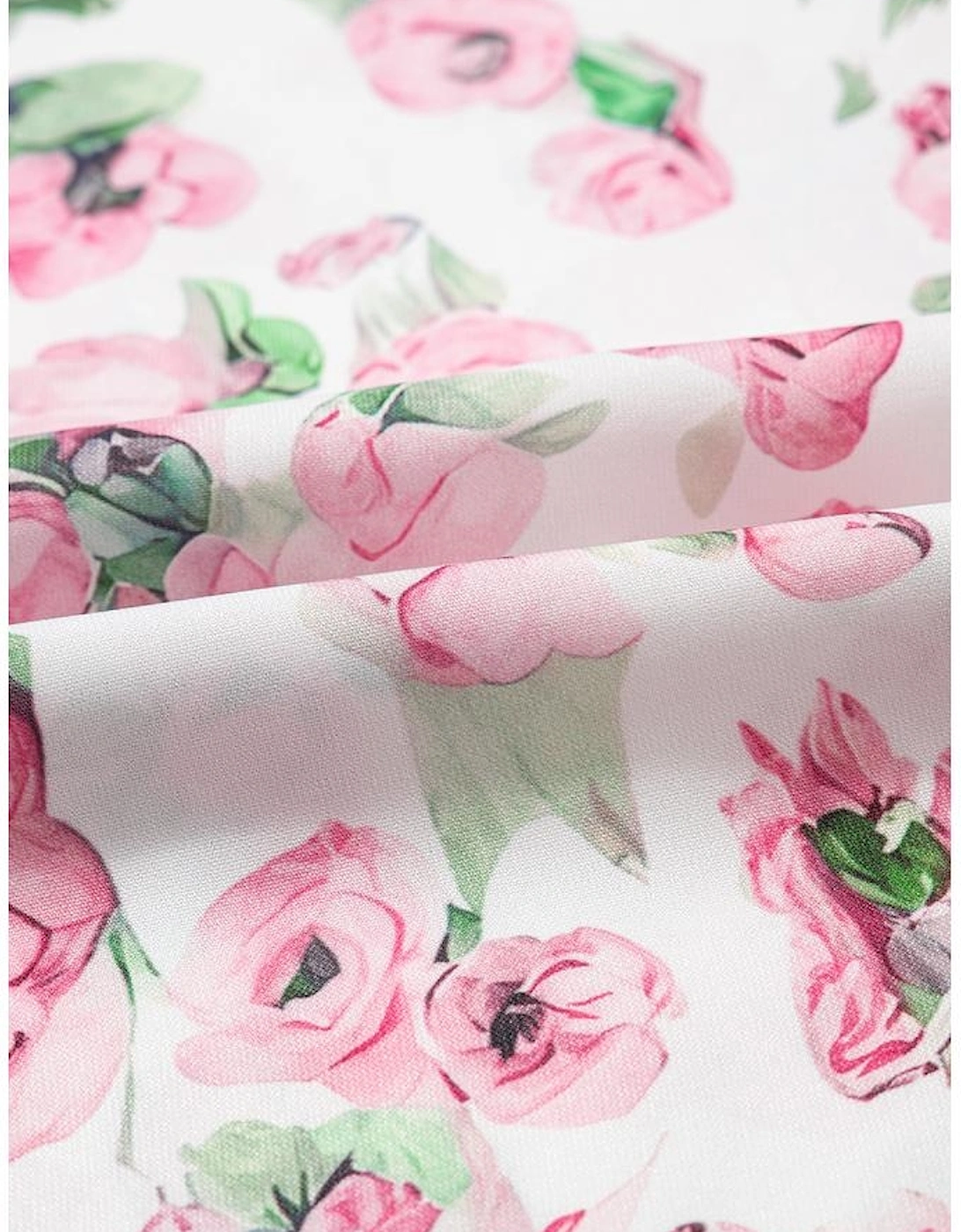 Pink Floral Split Neck Short Sleeve Loose Plus Size Mini Dress