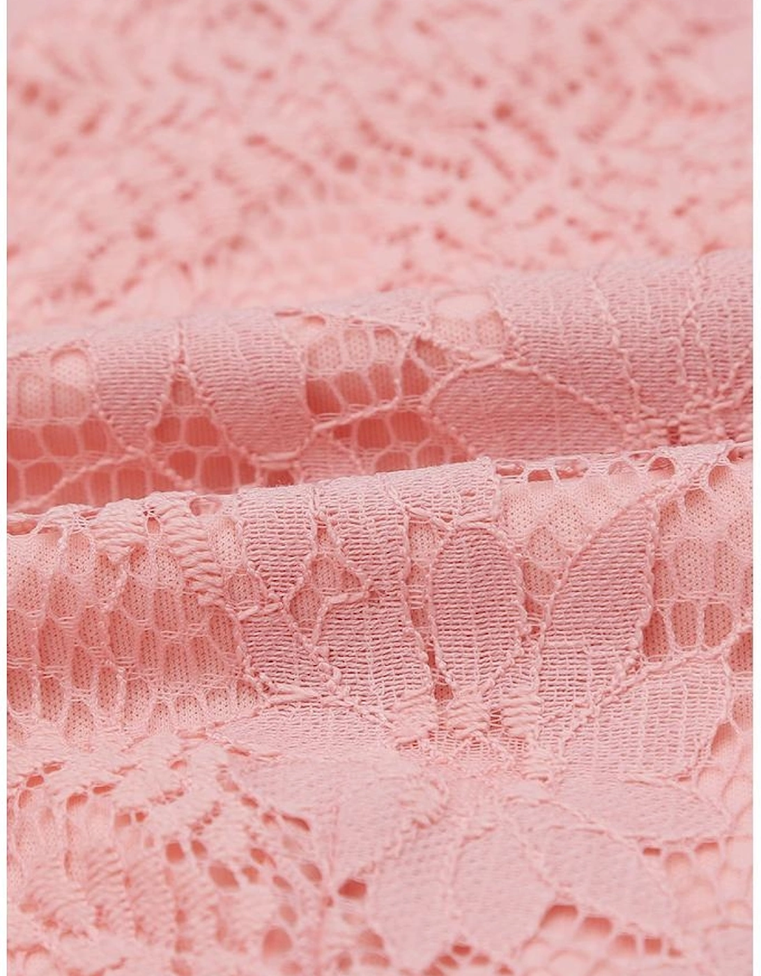 Azura Exchange Pink Flutter Sleeve Wrap V Neck Floral Lace Short Dress