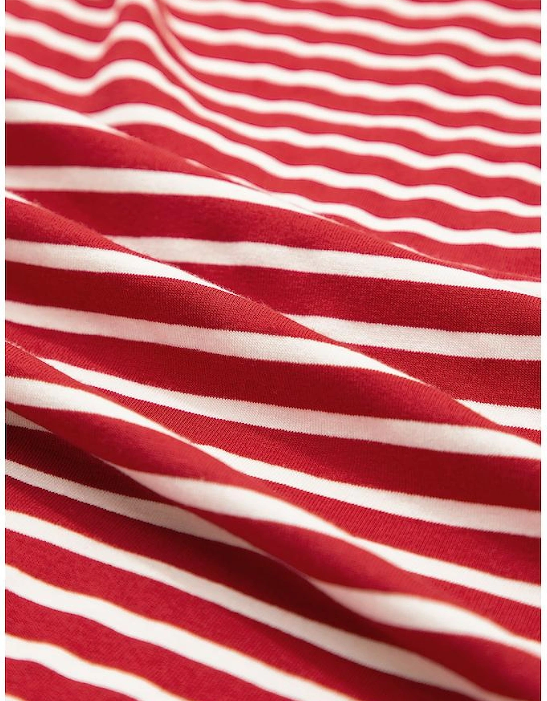 Red Stripe Chest Pocket Patch Round Neck Tank Top