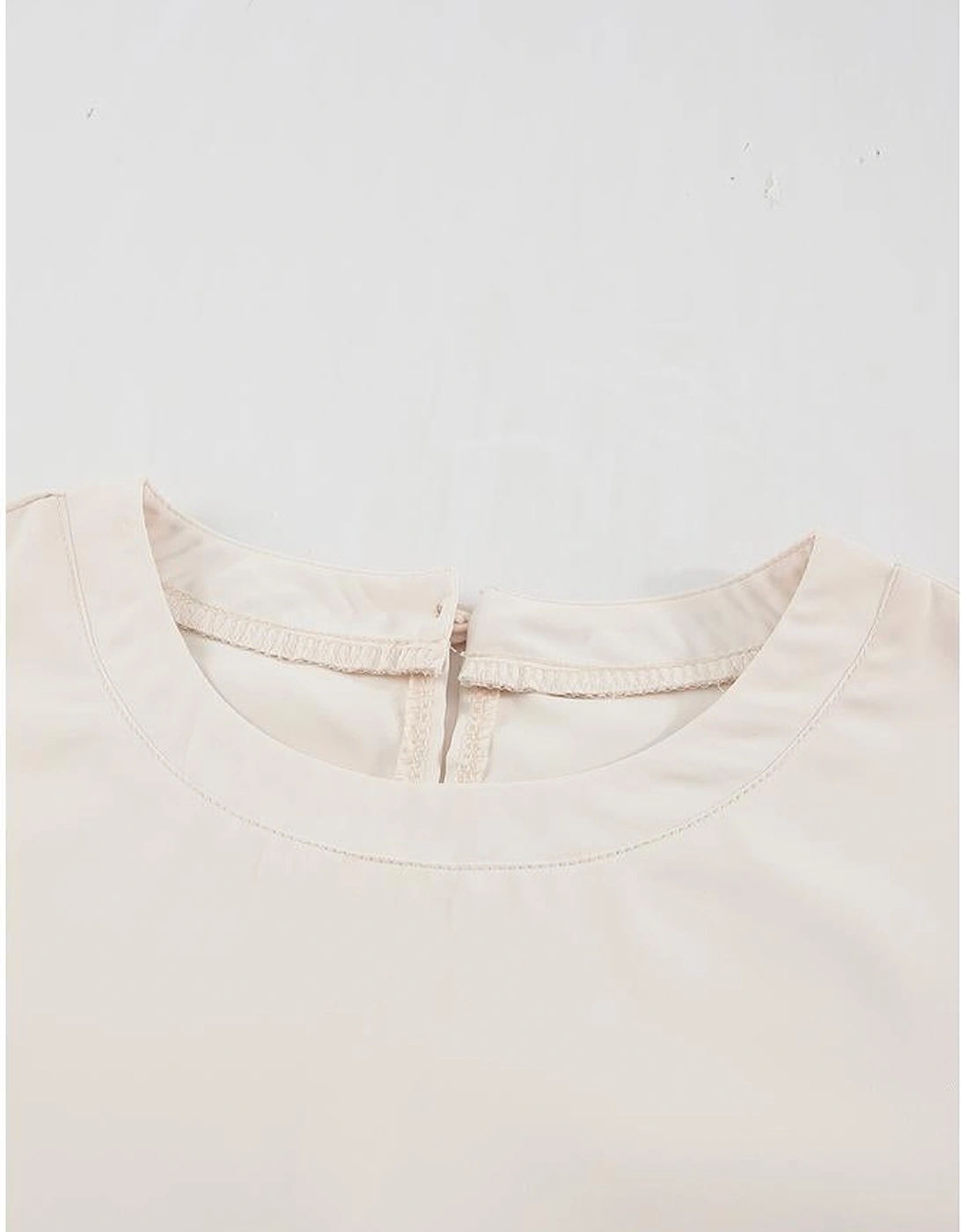 White Floral Lace Sleeve Patchwork Top