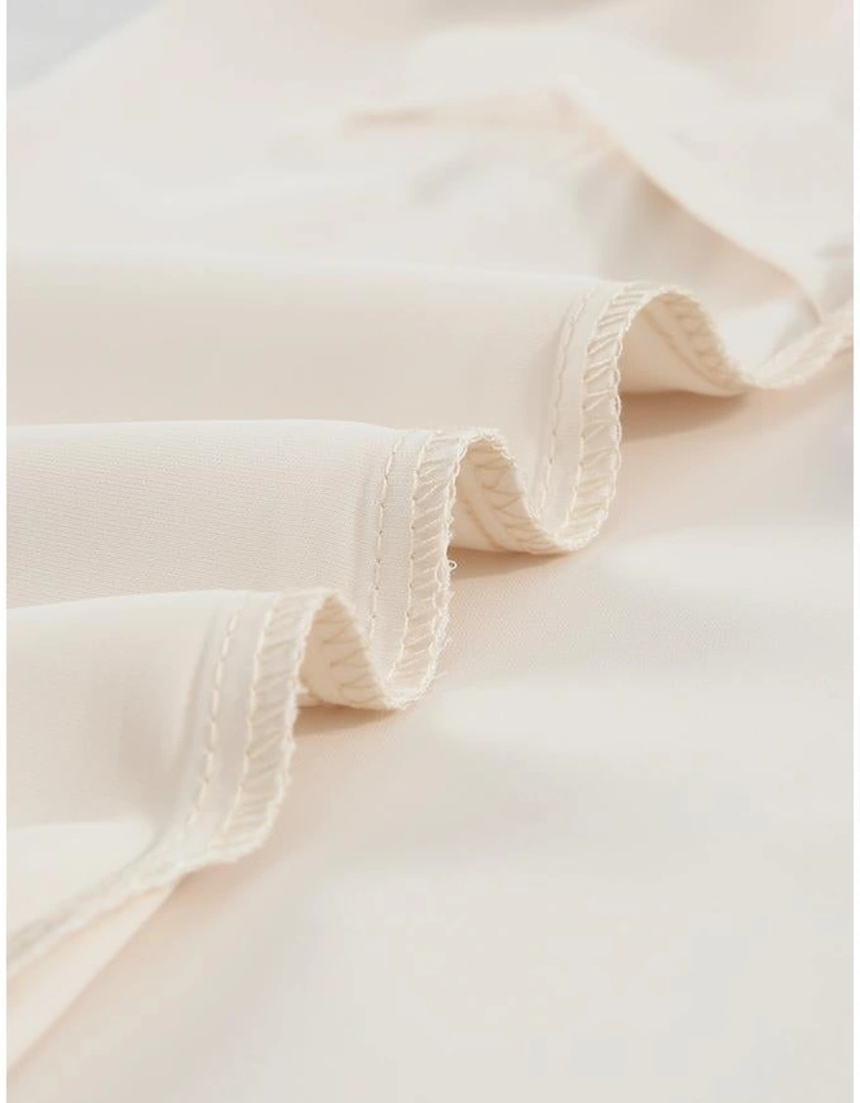 White Floral Lace Sleeve Patchwork Top