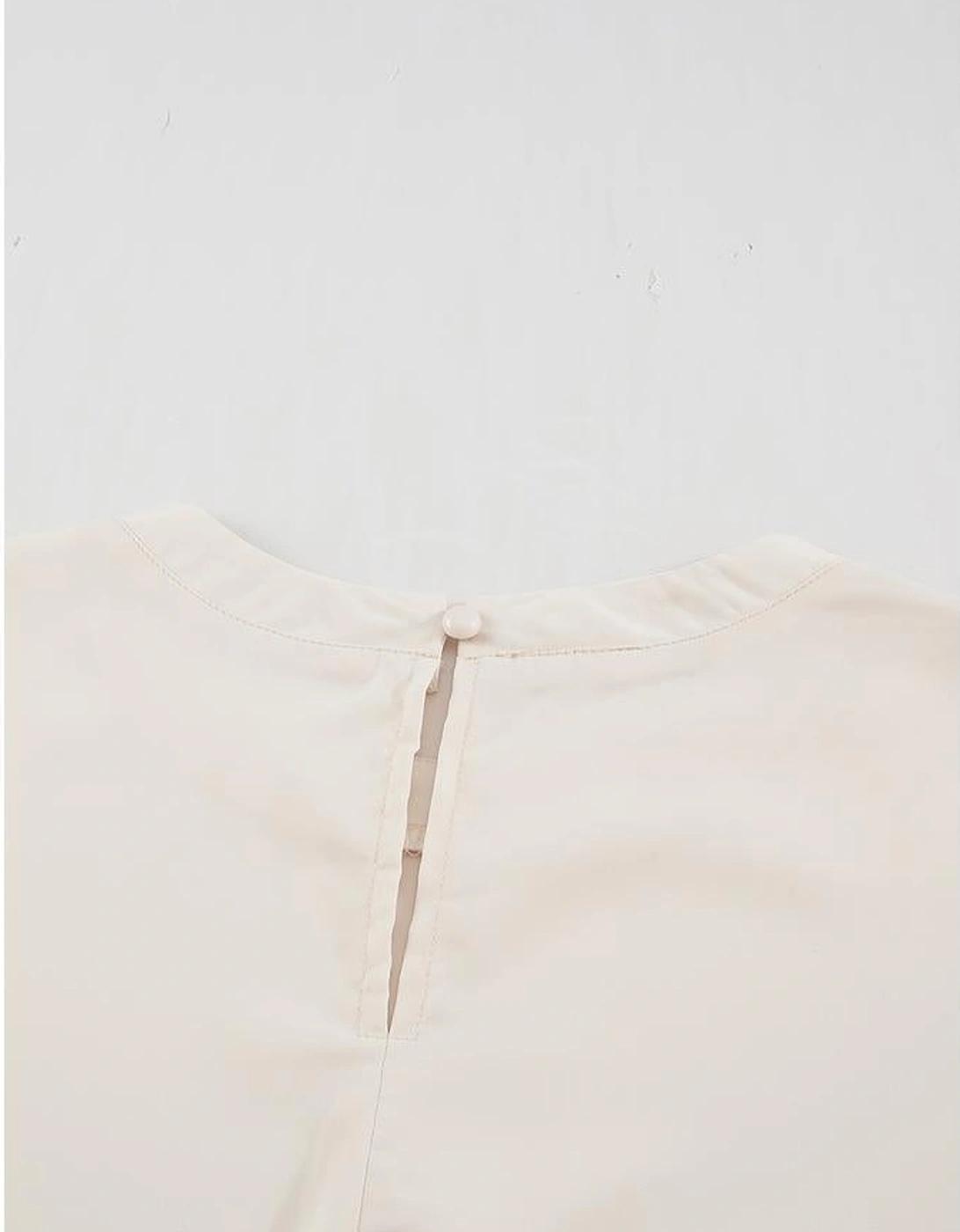 White Floral Lace Sleeve Patchwork Top