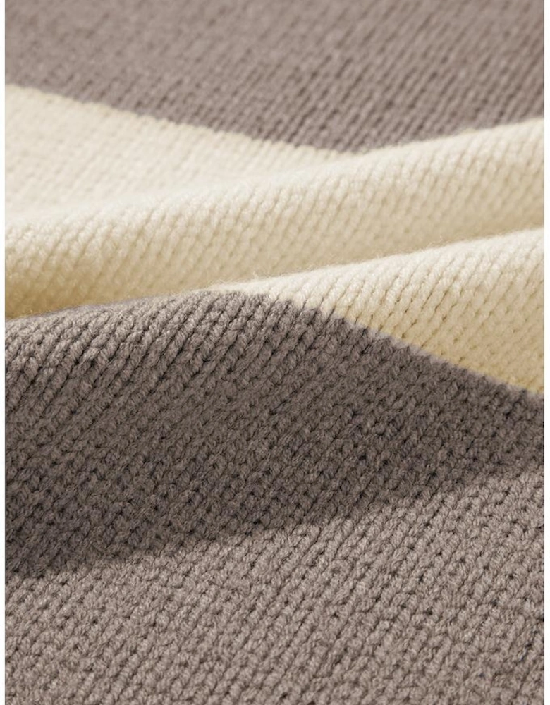 Simply Taupe Colorblock Loose Pullover Sweater