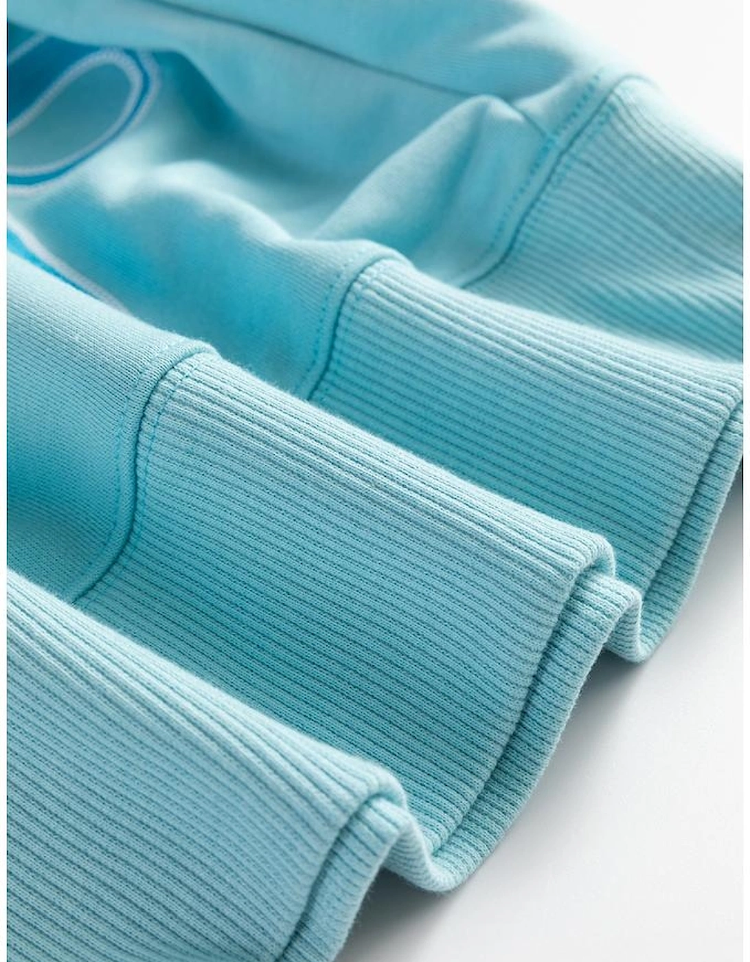 Beau Blue Sequined Bowknot Drop Shoulder Oversized Sweatshirt