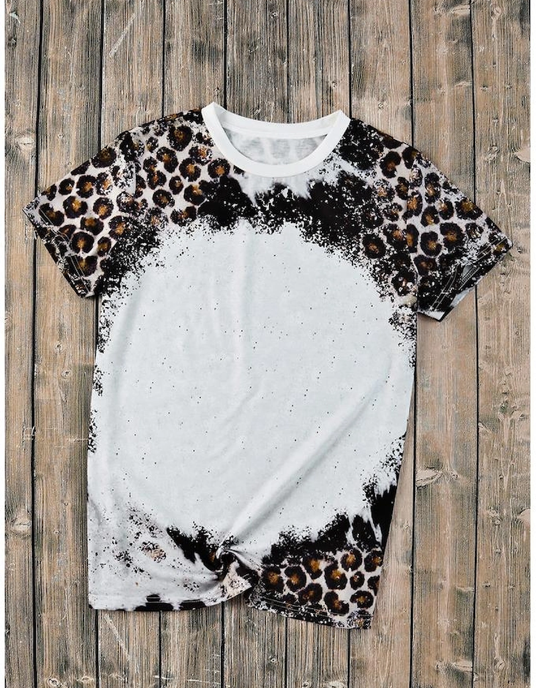 Azura Exchange Leopard Mix Animal Print Bleached T Shirt