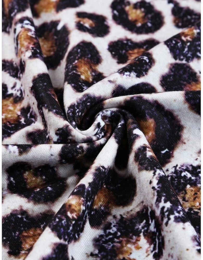 Azura Exchange Leopard Mix Animal Print Bleached T Shirt