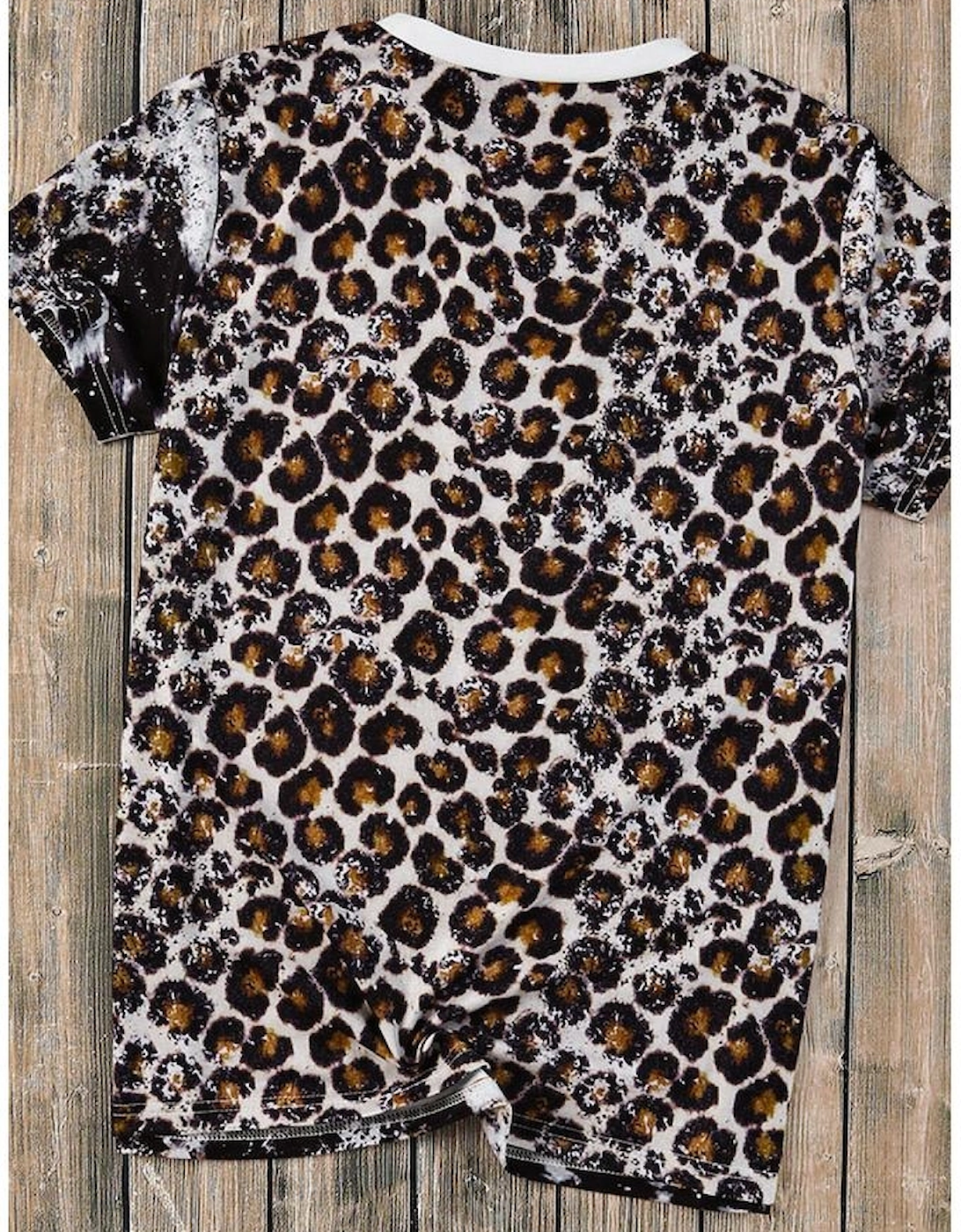 Azura Exchange Leopard Mix Animal Print Bleached T Shirt