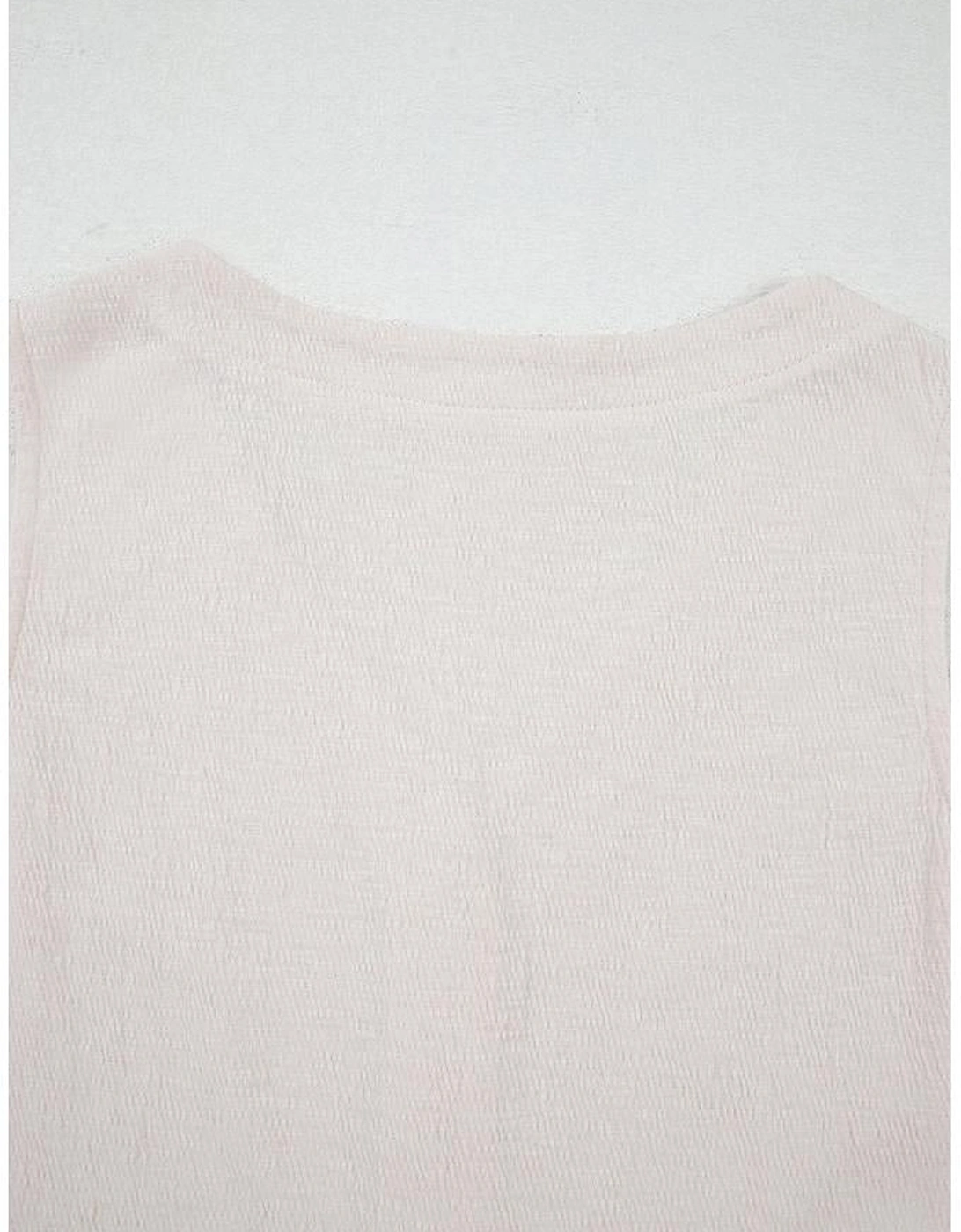 Apricot Buttoned V Neck Tank Top and Wide Leg Pants Casual Outfit