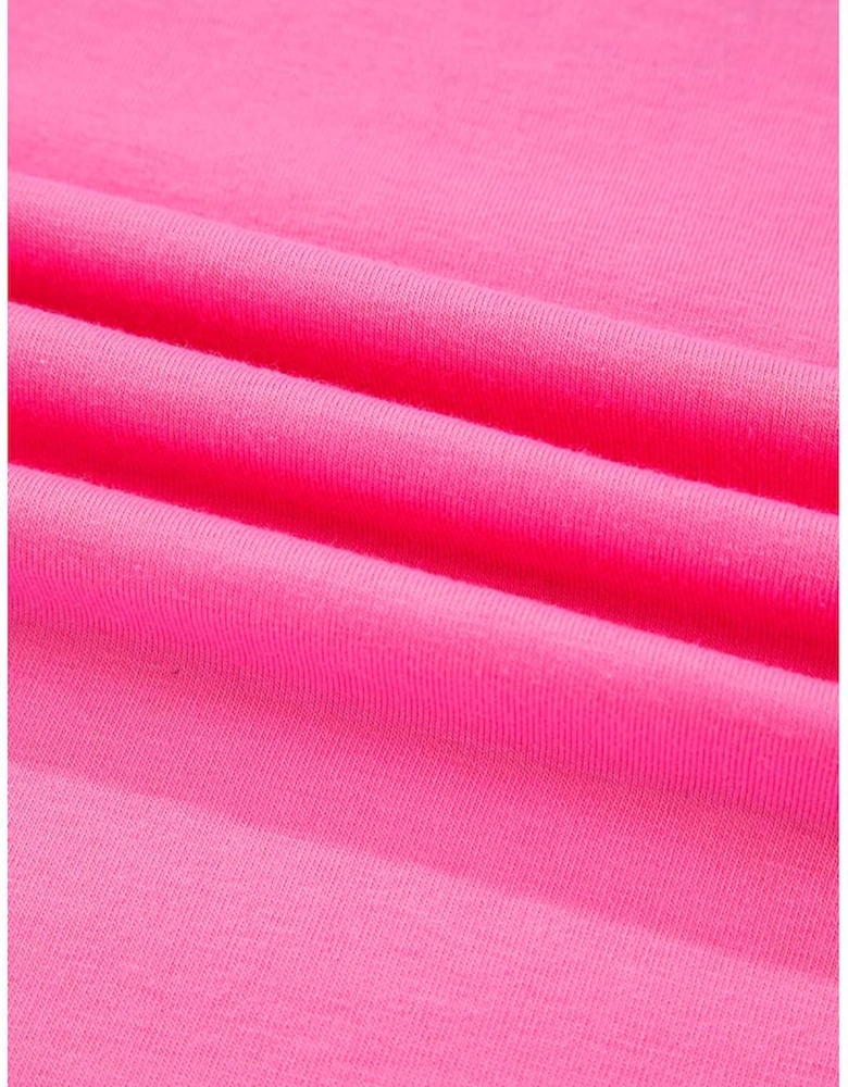 Bright Pink MAMA Letter Graphic Neon T Shirt