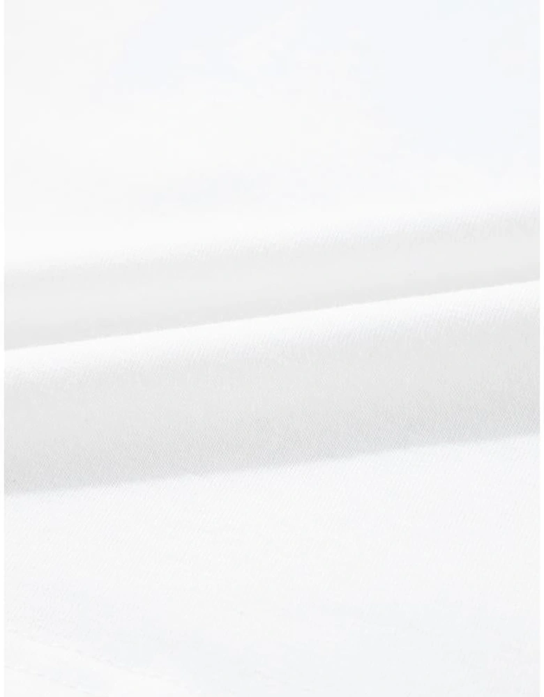 White Christmas Bowknot Graphic Cotton Blend T Shirt