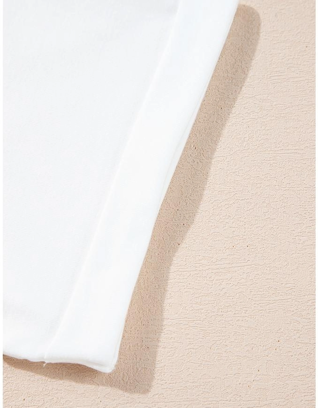 White Christmas Bowknot Graphic Cotton Blend T Shirt