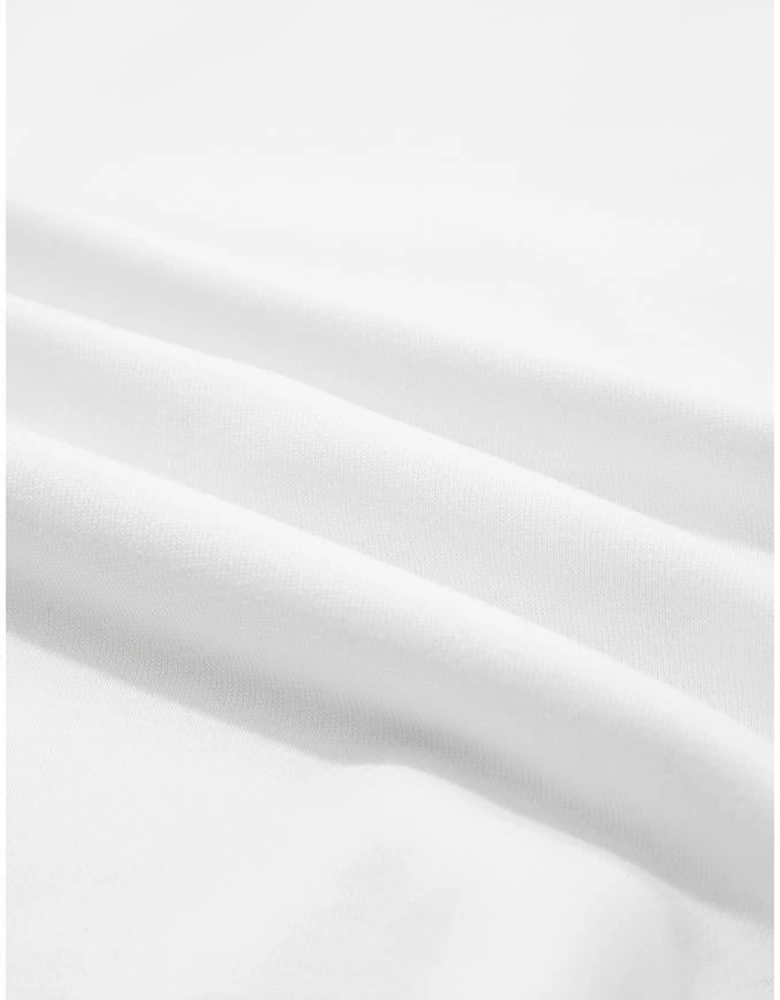 White Textured Raw Seam Plus Size Pullover Top and Drawstring Pants Set