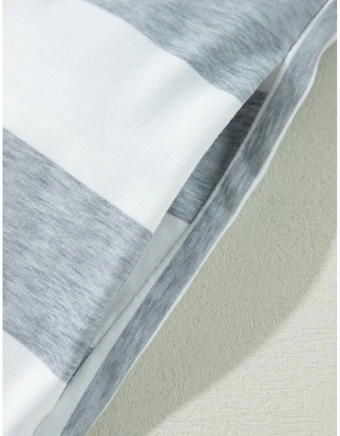 Azura Exchange Gray Stripe Mixed Printed Short Sleeve Shift Mini T Shirt Dress