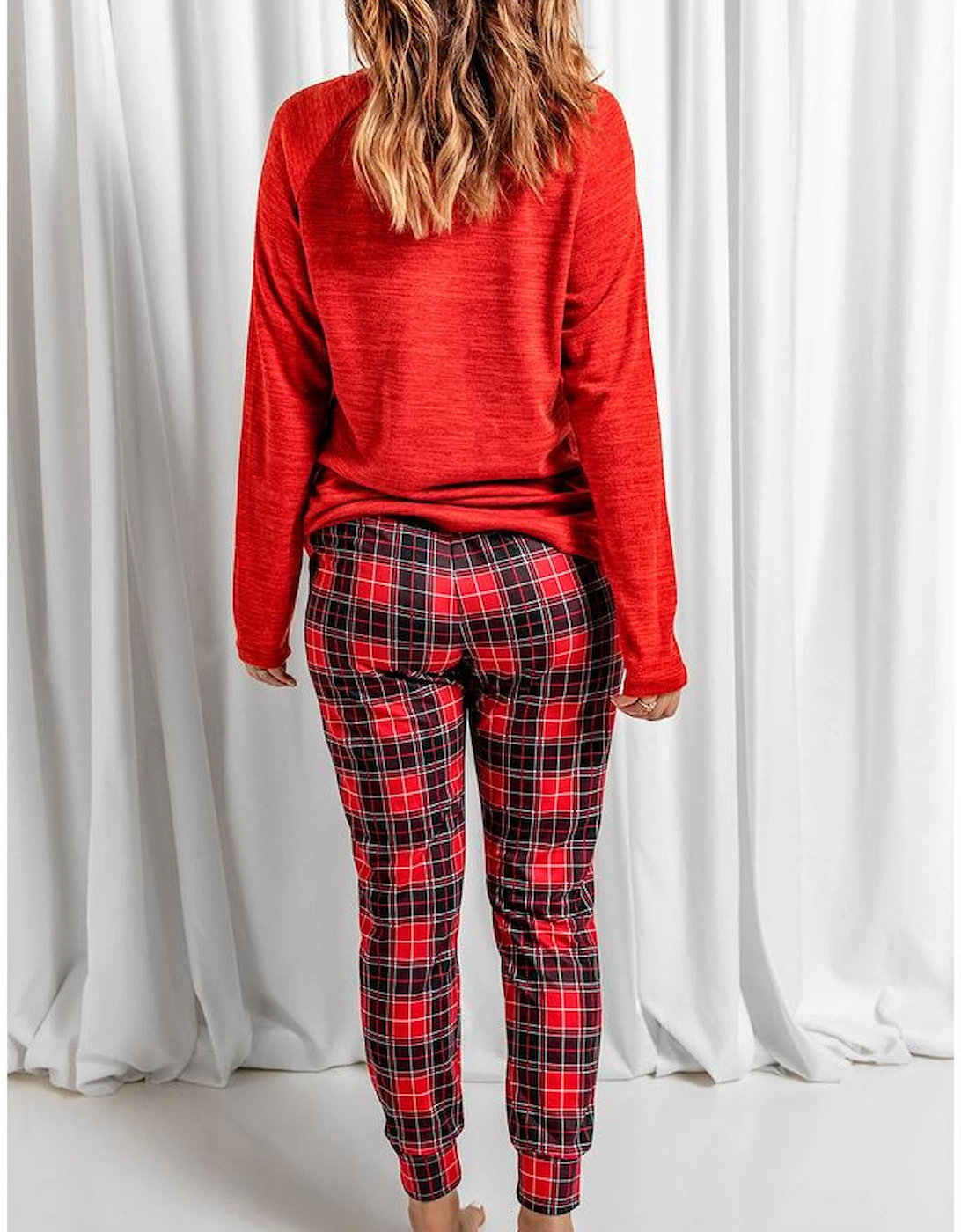 Azura Exchange Christmas Plaid 2pcs Loungewear