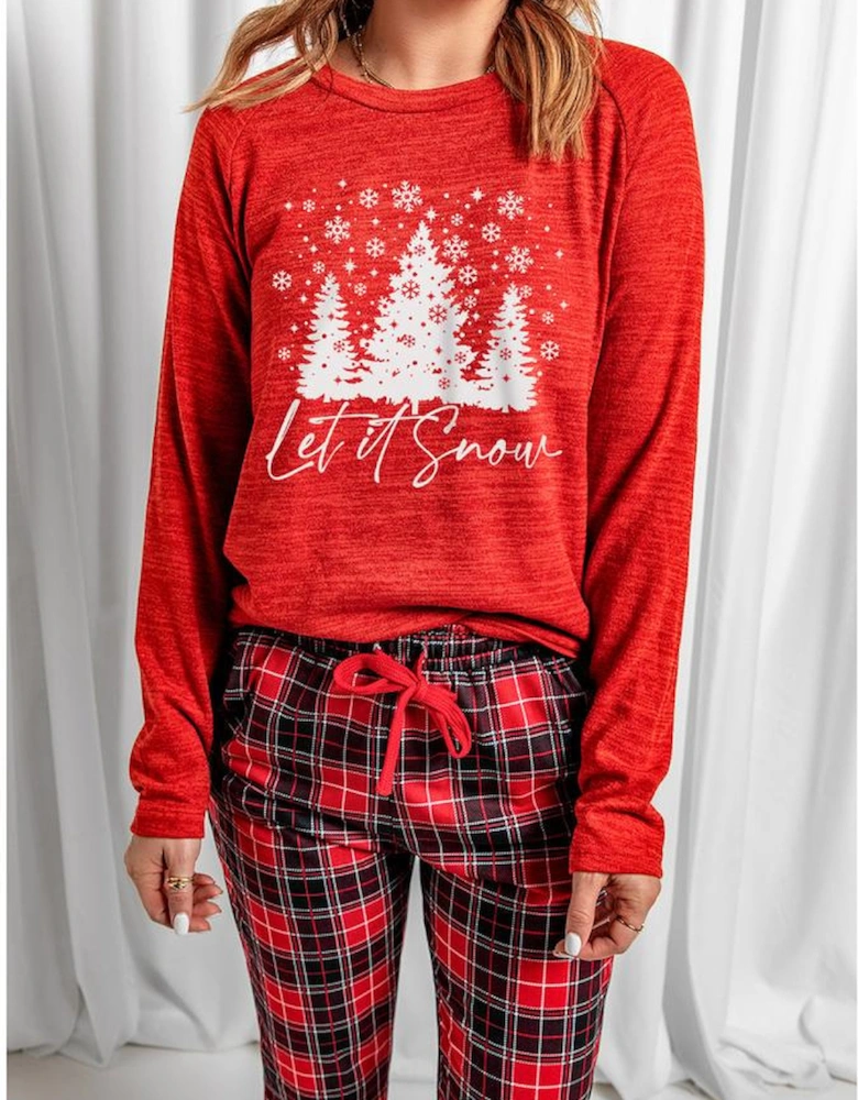 Azura Exchange Christmas Plaid 2pcs Loungewear