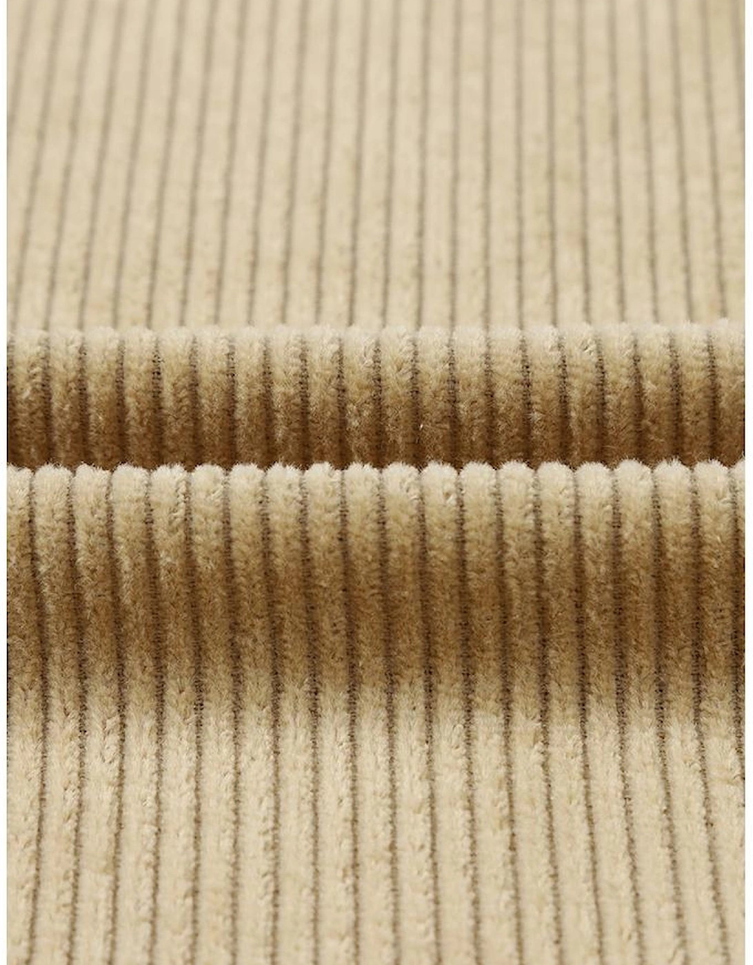 Khaki Aztec Print Patchwork Frayed Edge Corduroy Jacket