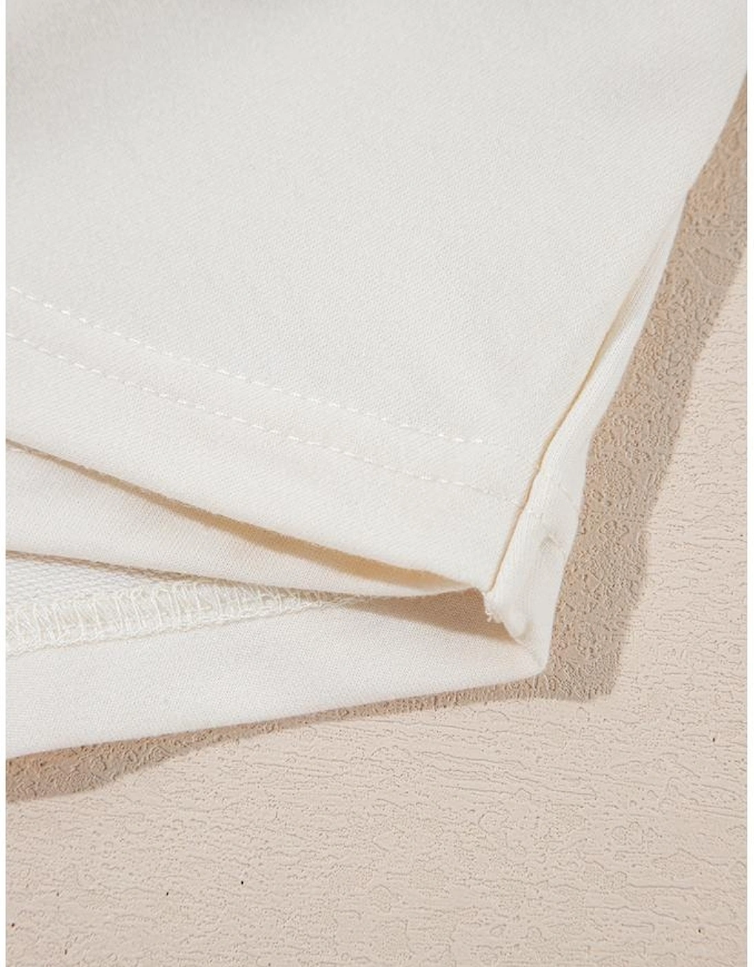 Beige 2pcs Cropped Tee and Ruffle High Waist Skort Set