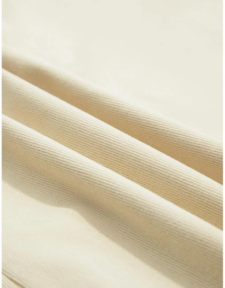 Parchment Contrast Leather Collar Textured Zip Up Jacket