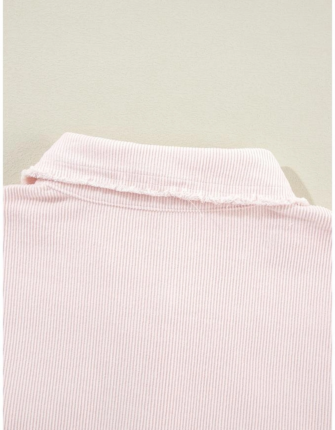 Delicacy Two-tone Color Exposed Seam Corduroy Shacket