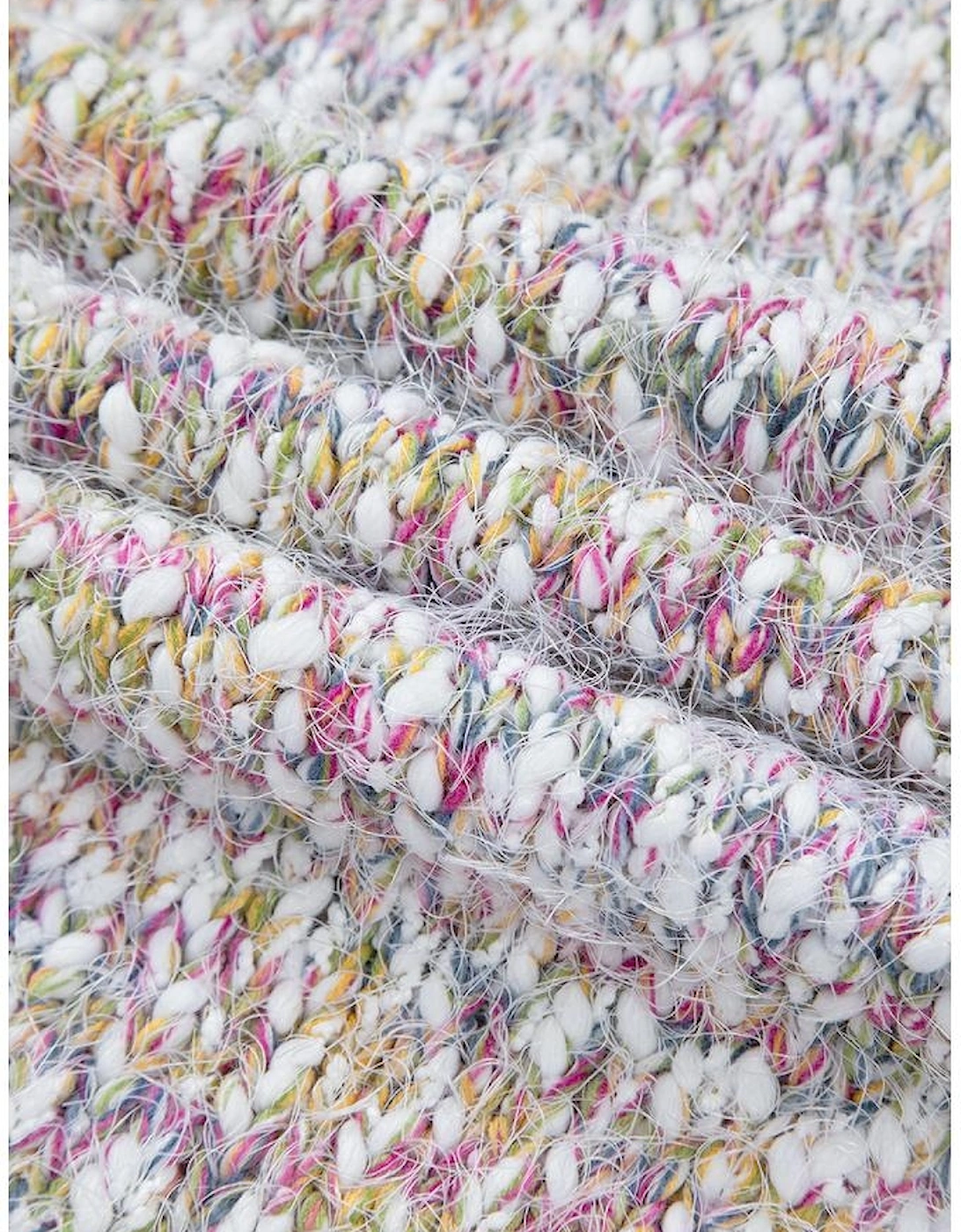 Yellow Multicolor Confetti Open Front Knit Cardigan