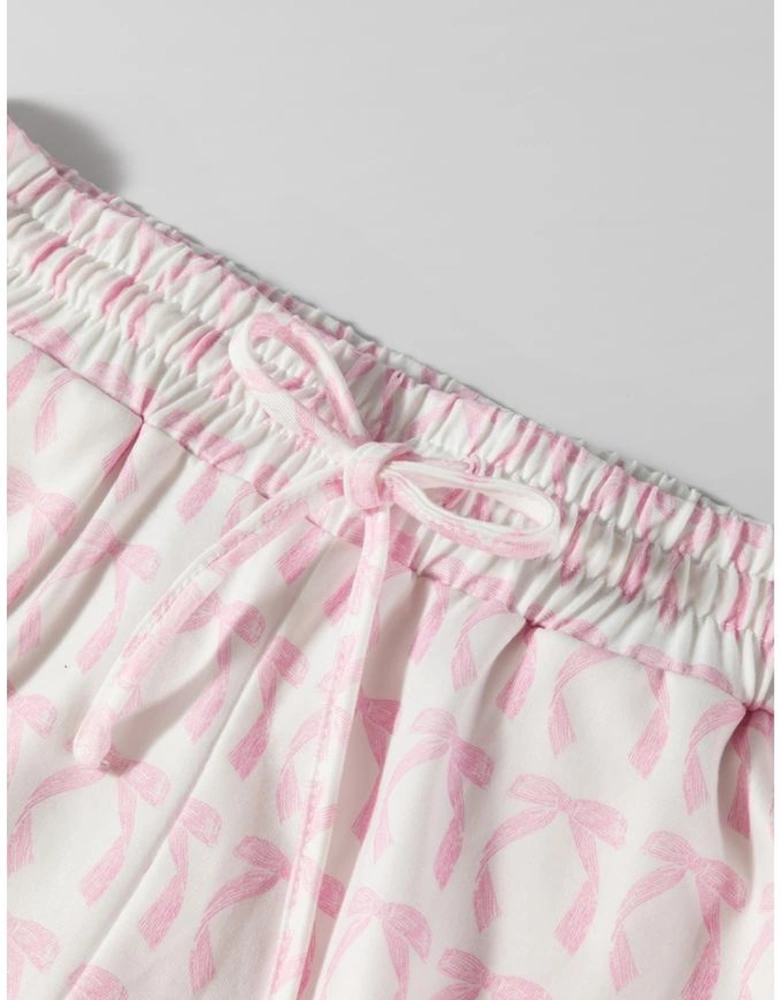 Pink Striped 3/4 Sleeve Drop Shoulder Top