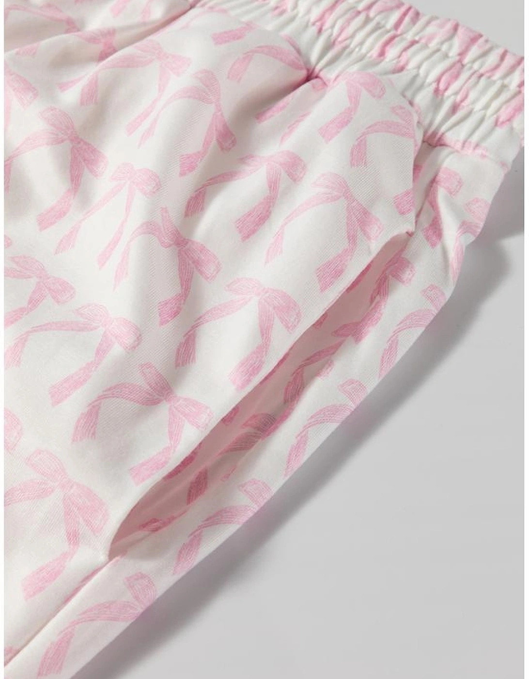 Pink Striped 3/4 Sleeve Drop Shoulder Top