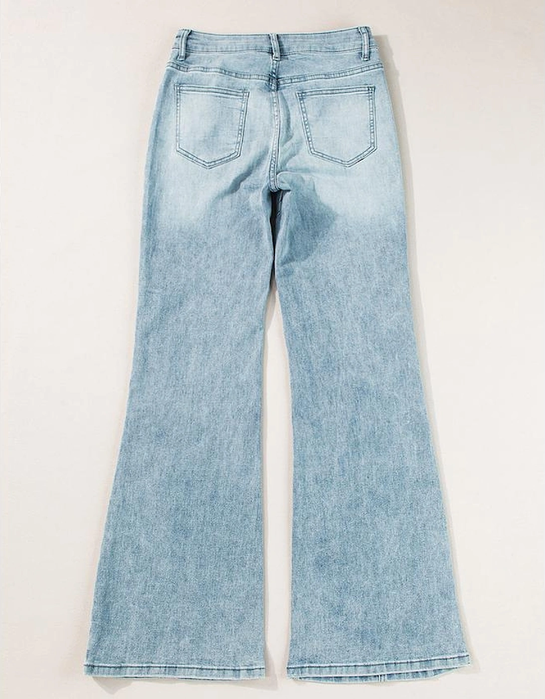 Dusk Blue Acid Wash Extra Wide Leg High Waist Long Jeans
