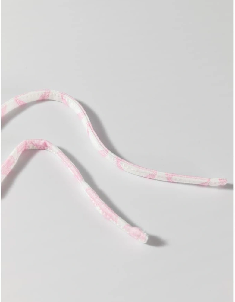 Pink Striped 3/4 Sleeve Drop Shoulder Top