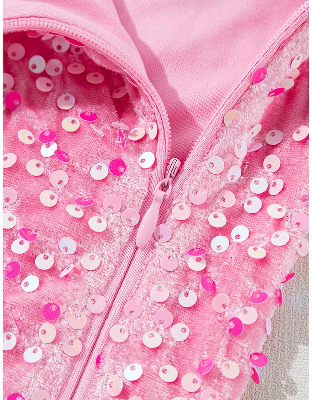 Pink Sequin One Shoulder Puff Sleeve Bodycon Mini Dress