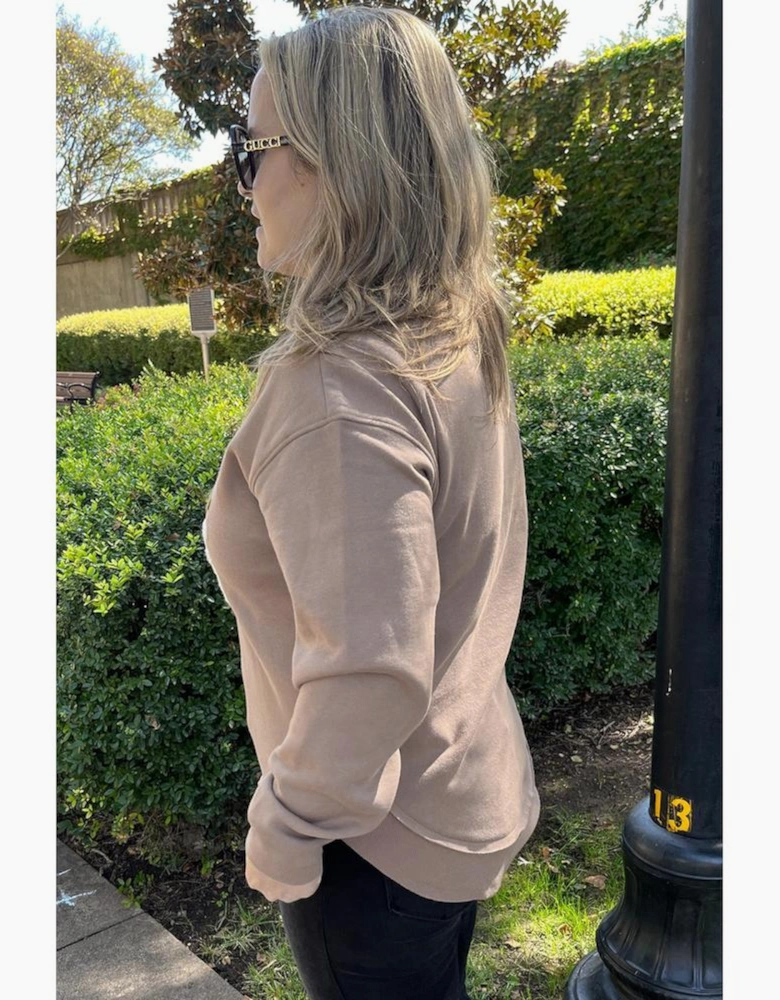 Dark Khaki GOBBLE Letter Graphic Thanksgiving Shift Sweatshirt