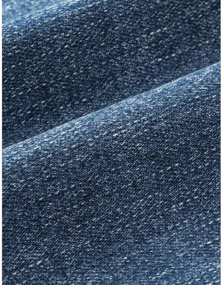 Sky Blue Sequin American Flag Star Graphic Distressed Straight Jeans