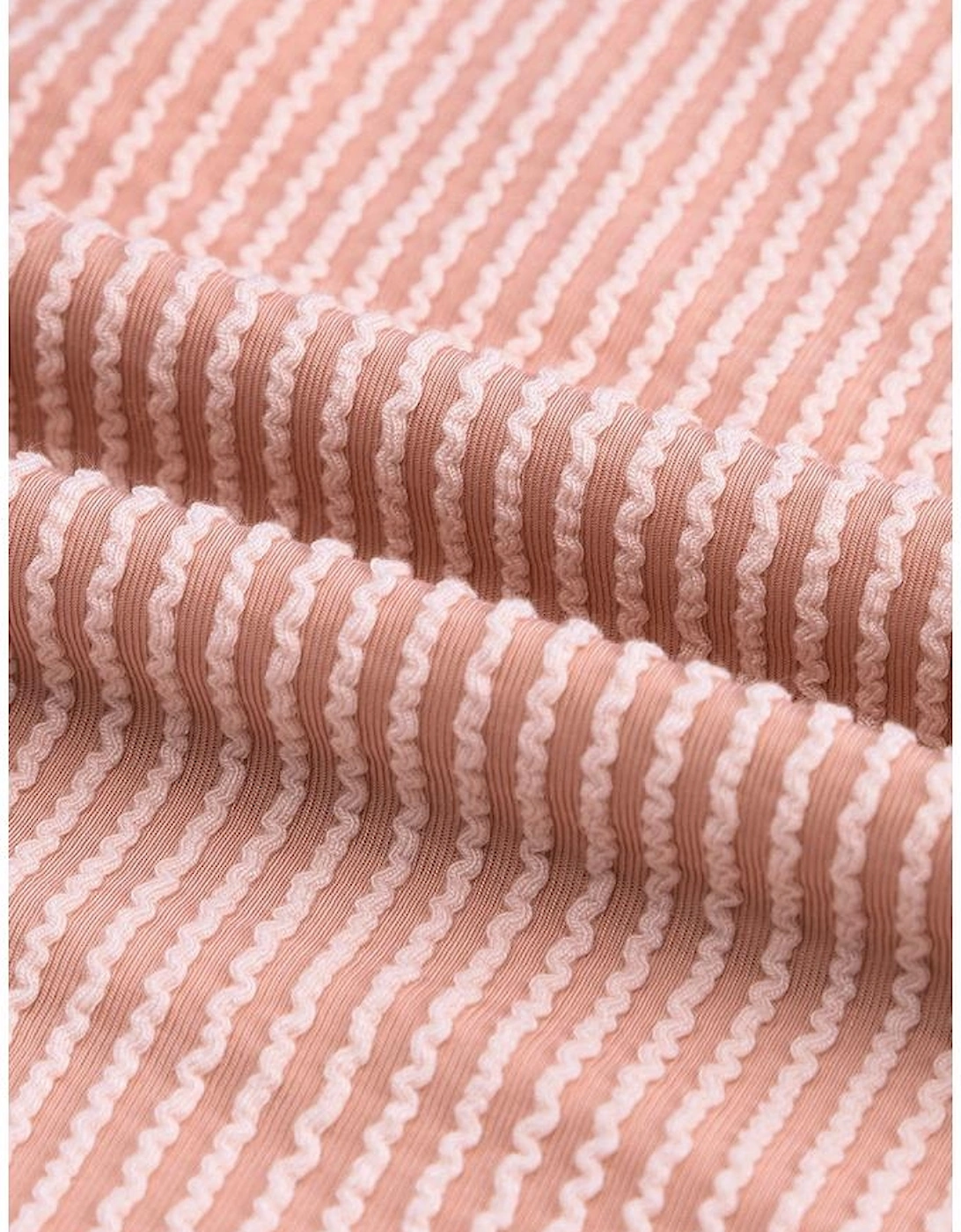 Pink Color Block Long Sleeve Ribbed Loose Top