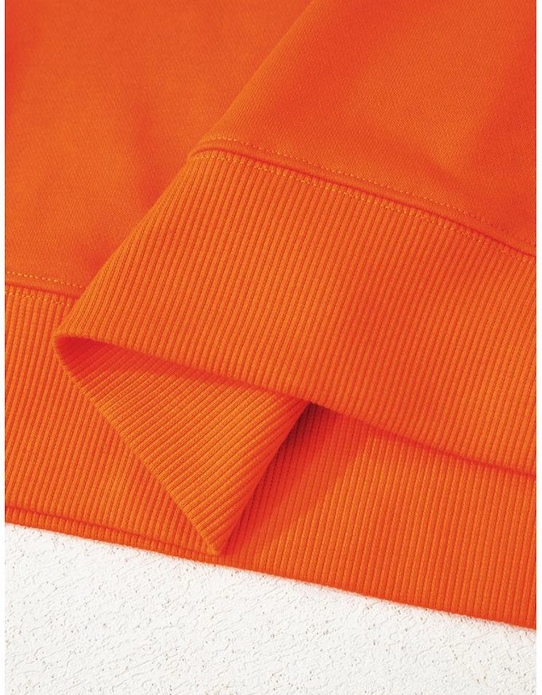 Orange Varsity Striped Detail Drop Shoulder Oversized Sweatshirt