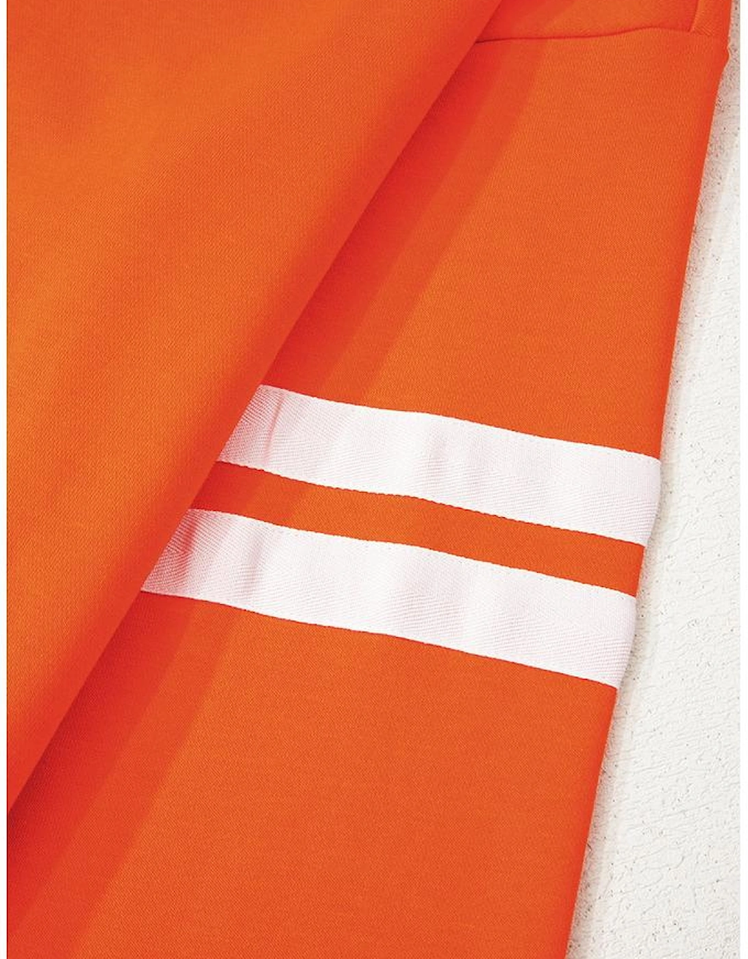 Orange Varsity Striped Detail Drop Shoulder Oversized Sweatshirt