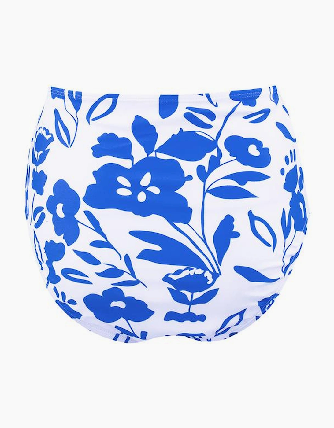 Blue Square Neck Sleeveless Fashion Print Tankini Set