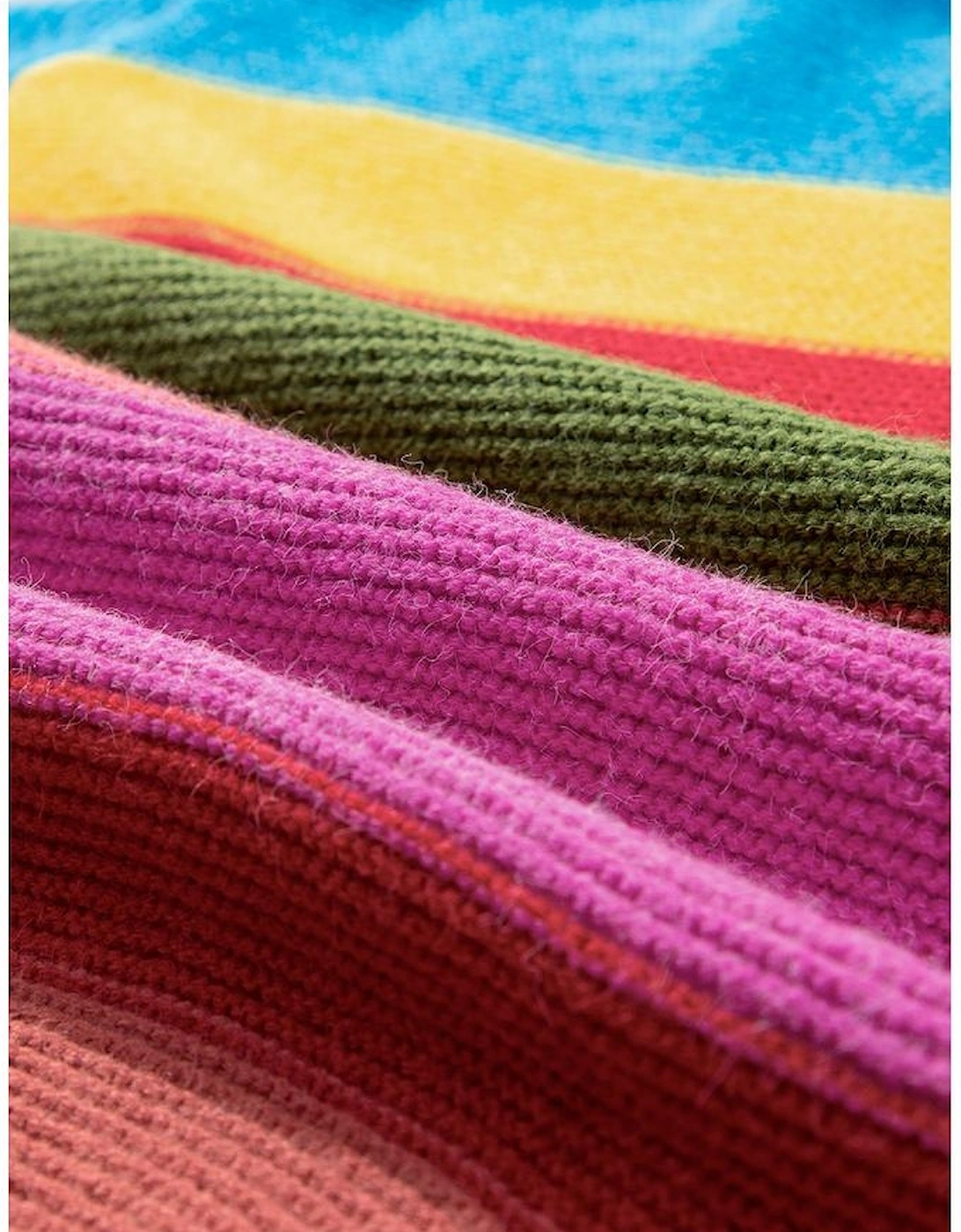 Light Blue Colorblock Mixed Textured Drop Shoulder Sweater