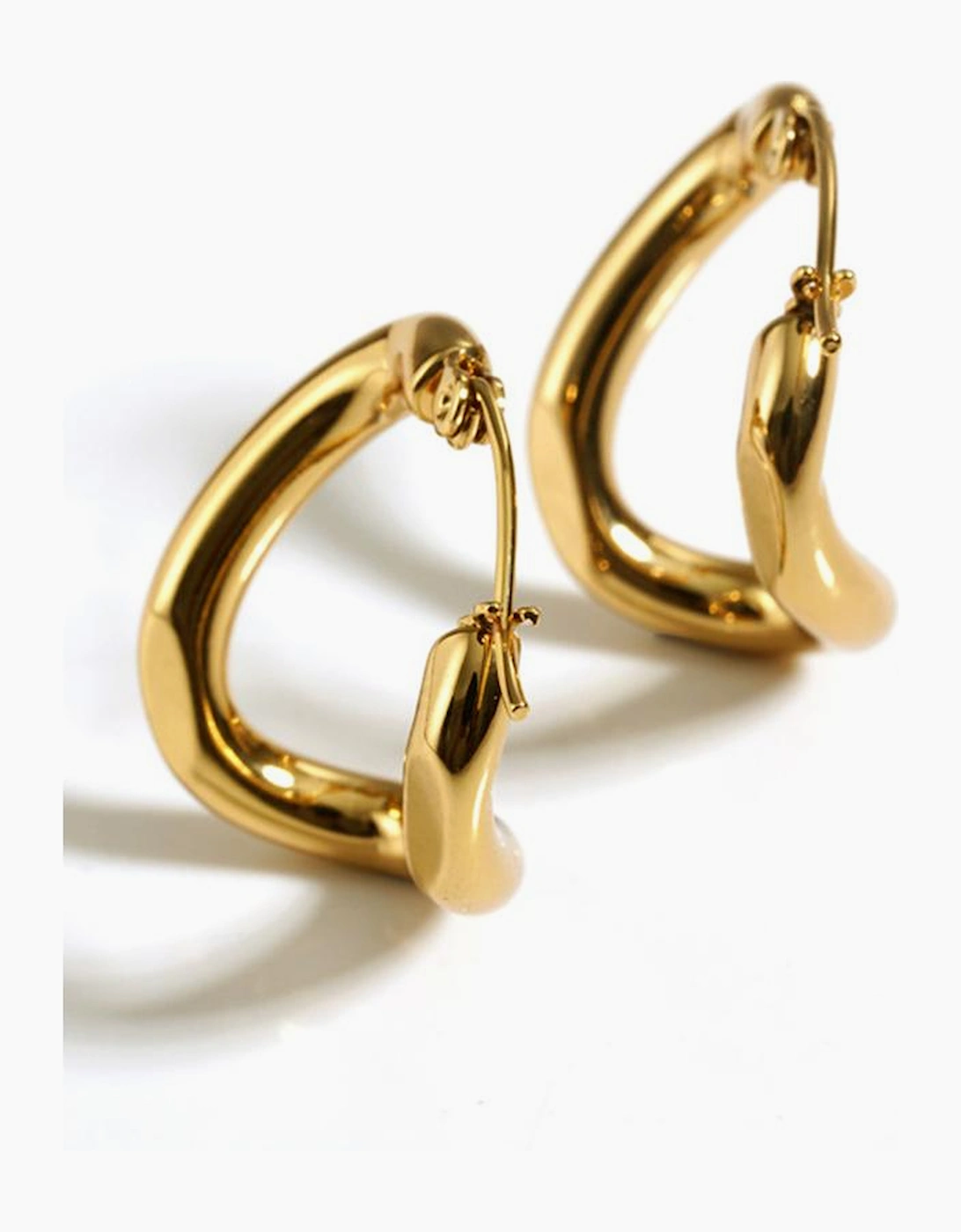 Gold Plated 3D Spiral Stainless Steel Earrings