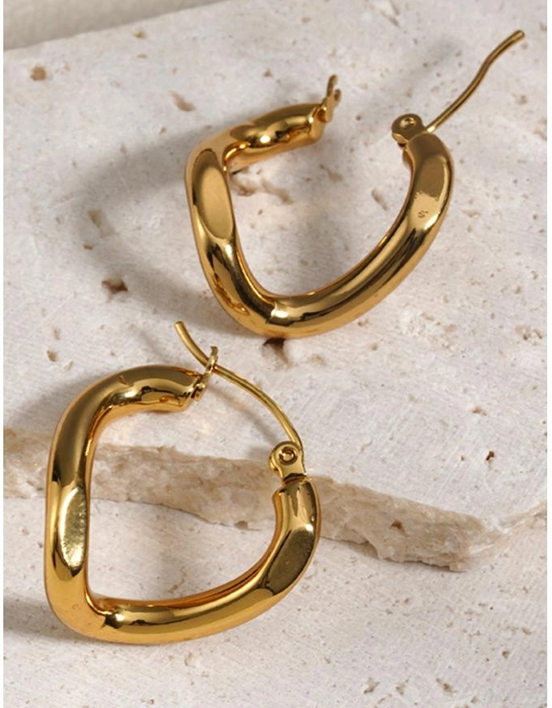 Gold Plated 3D Spiral Stainless Steel Earrings