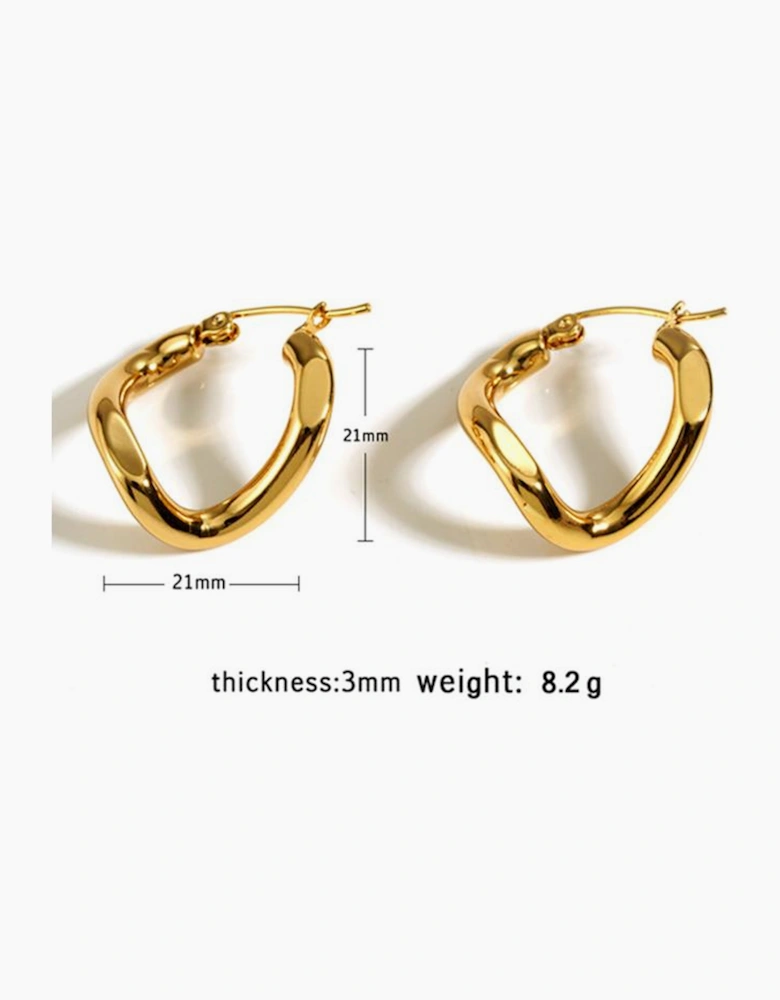 Gold Plated 3D Spiral Stainless Steel Earrings