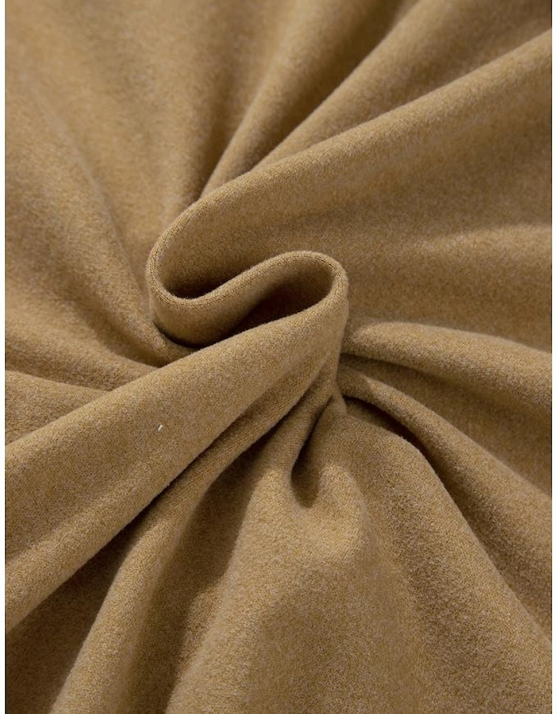 Light French Beige Leopard Print Patchwork Raglan Sleeve Half Buttons Hoodie