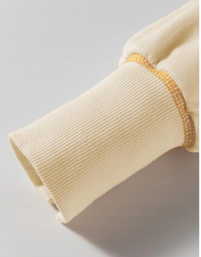 White Give Thanks to the LORD Graphic High Low Hem Loose Sweatshirt